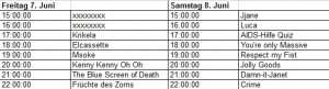 Running Order Antifee 2013